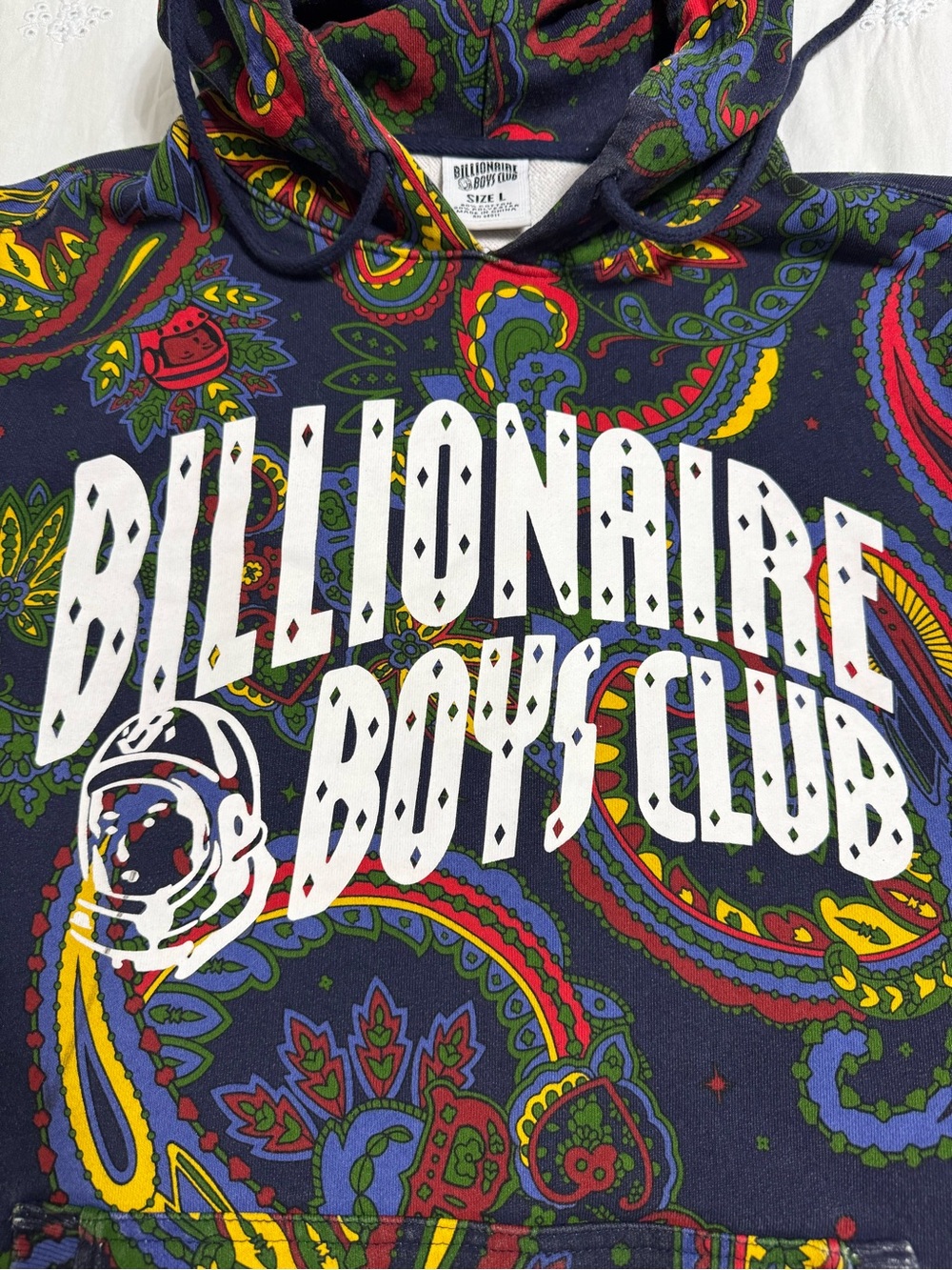 Billionaire Boys Club Navy Multicolor Paisley Zip-Up Hoodie - Picture 2 of 3